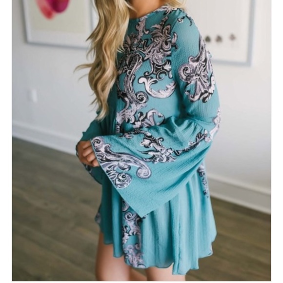 SOLD  Free People Symphony  Bell Sleeve Dress - Picture 3 of 8